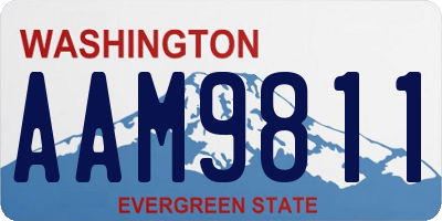 WA license plate AAM9811