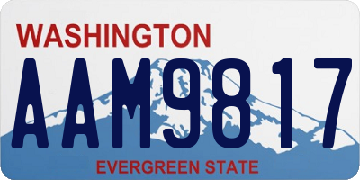 WA license plate AAM9817