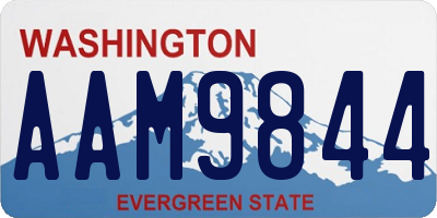 WA license plate AAM9844