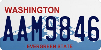 WA license plate AAM9846