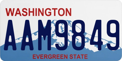 WA license plate AAM9849