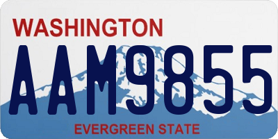 WA license plate AAM9855