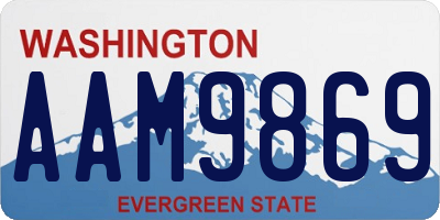 WA license plate AAM9869