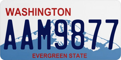 WA license plate AAM9877