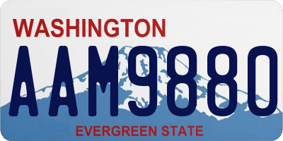 WA license plate AAM9880