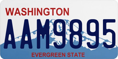 WA license plate AAM9895