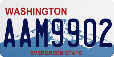 WA license plate AAM9902