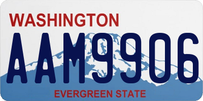 WA license plate AAM9906