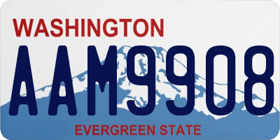 WA license plate AAM9908