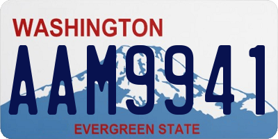 WA license plate AAM9941