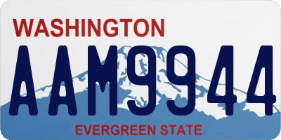 WA license plate AAM9944