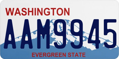 WA license plate AAM9945
