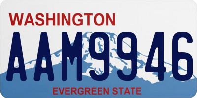 WA license plate AAM9946