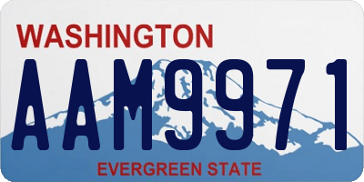 WA license plate AAM9971