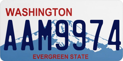 WA license plate AAM9974