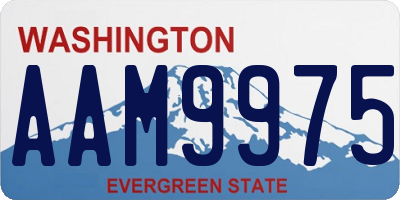 WA license plate AAM9975