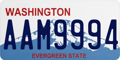 WA license plate AAM9994
