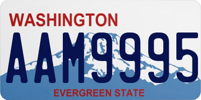 WA license plate AAM9995