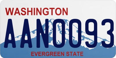 WA license plate AAN0093