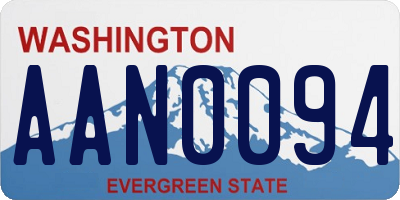 WA license plate AAN0094