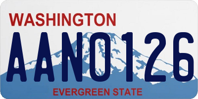 WA license plate AAN0126