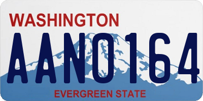 WA license plate AAN0164