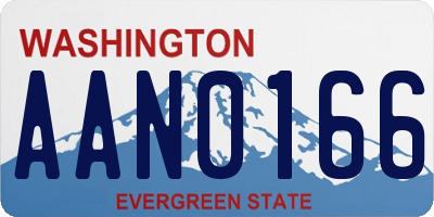 WA license plate AAN0166