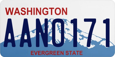 WA license plate AAN0171