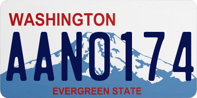 WA license plate AAN0174