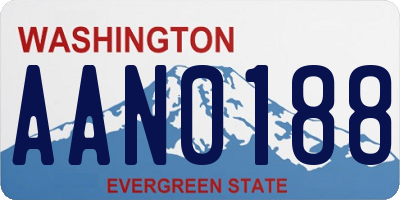 WA license plate AAN0188