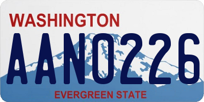 WA license plate AAN0226