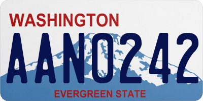 WA license plate AAN0242