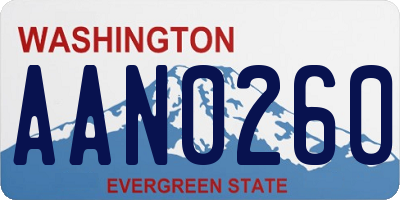 WA license plate AAN0260