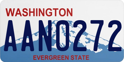 WA license plate AAN0272