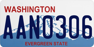 WA license plate AAN0306