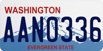 WA license plate AAN0336