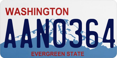 WA license plate AAN0364