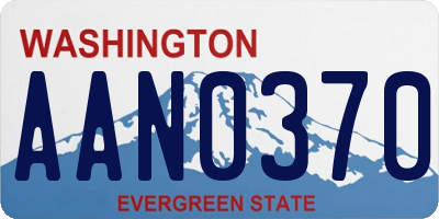 WA license plate AAN0370