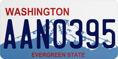 WA license plate AAN0395