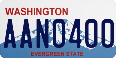 WA license plate AAN0400