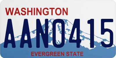 WA license plate AAN0415