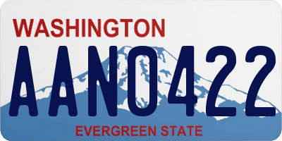 WA license plate AAN0422