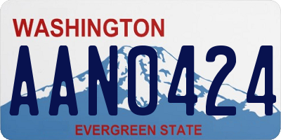 WA license plate AAN0424