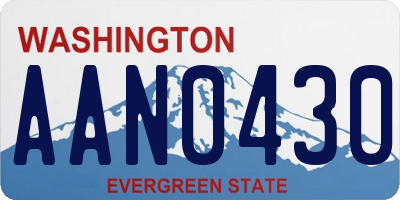 WA license plate AAN0430