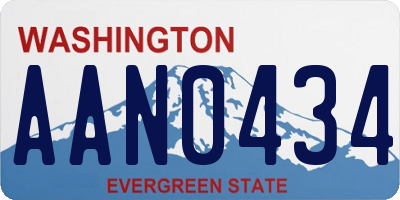 WA license plate AAN0434