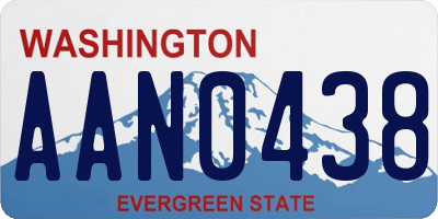 WA license plate AAN0438