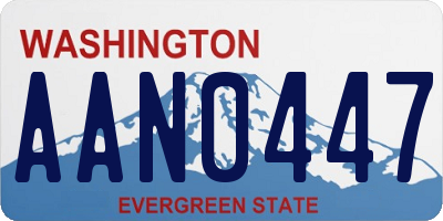 WA license plate AAN0447