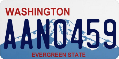 WA license plate AAN0459