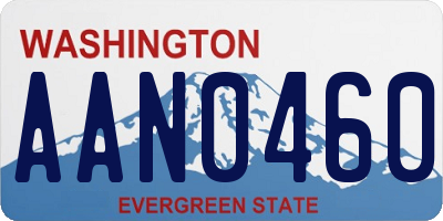 WA license plate AAN0460