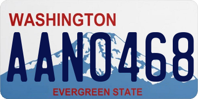 WA license plate AAN0468
